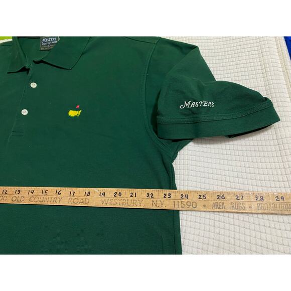 Masters Collection Green Large Mens Shirt Polo Vintage 60s 2 Ply - Picture 5 of 8